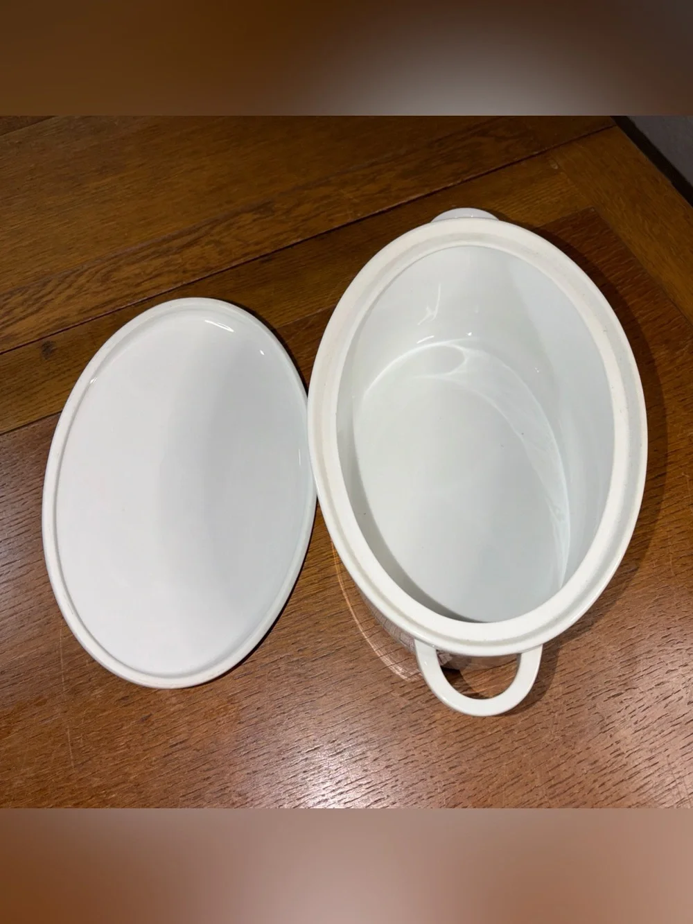 Anchor Hocking Ovenware Casserole Dish W/Lid 2 Qt Floret Pattern Vintage-Japan